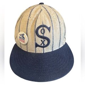 Striped Chicago White Sox Baseball Cap with Logo